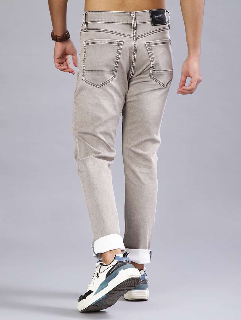 men washed mid rise full length jeans - 21964223 - Standard Image - 3