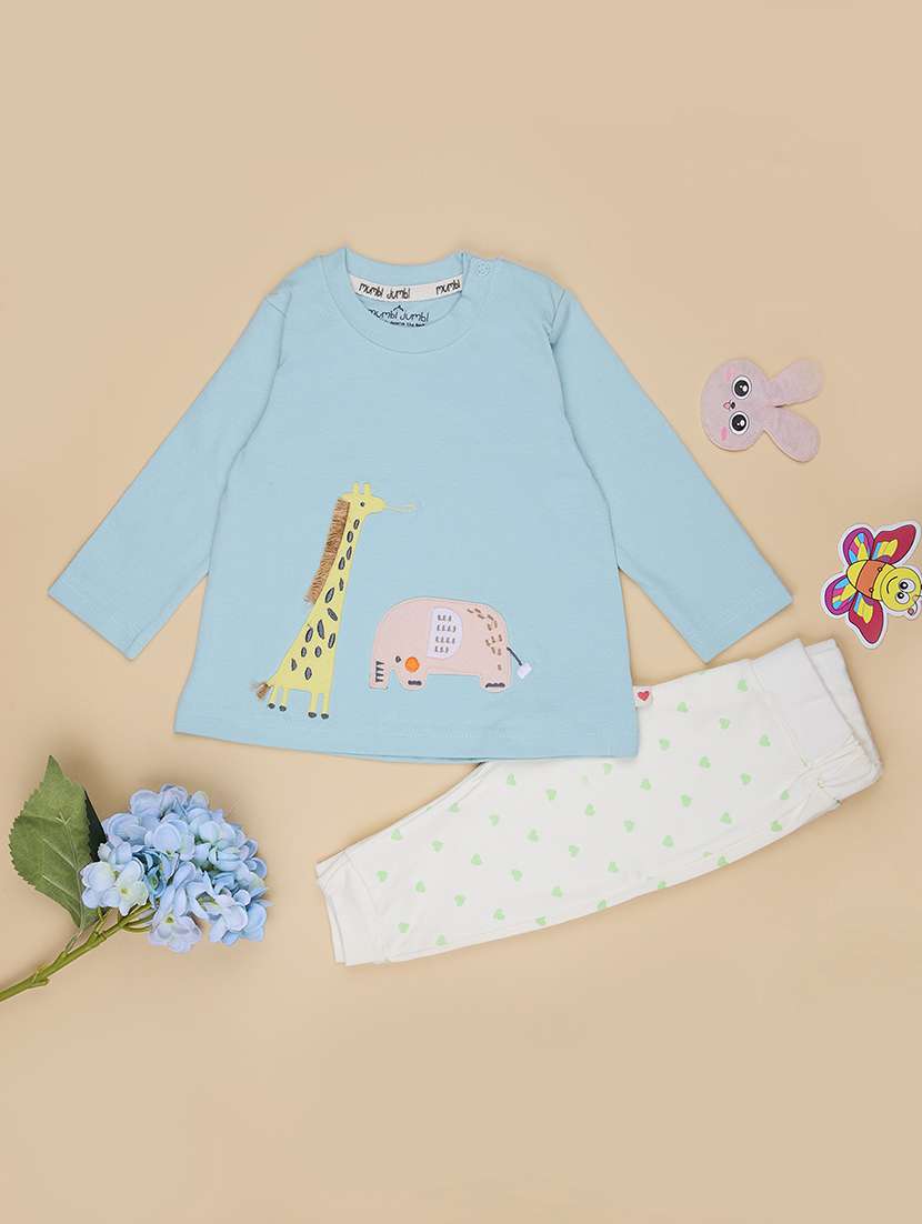 girls printed long sleeve full lnegth set - 21964236 -  Zoom Image - 0