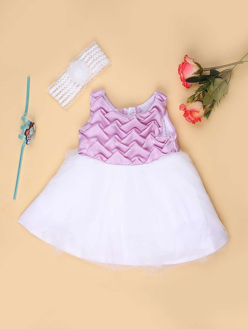 girls solid sleeveless frock