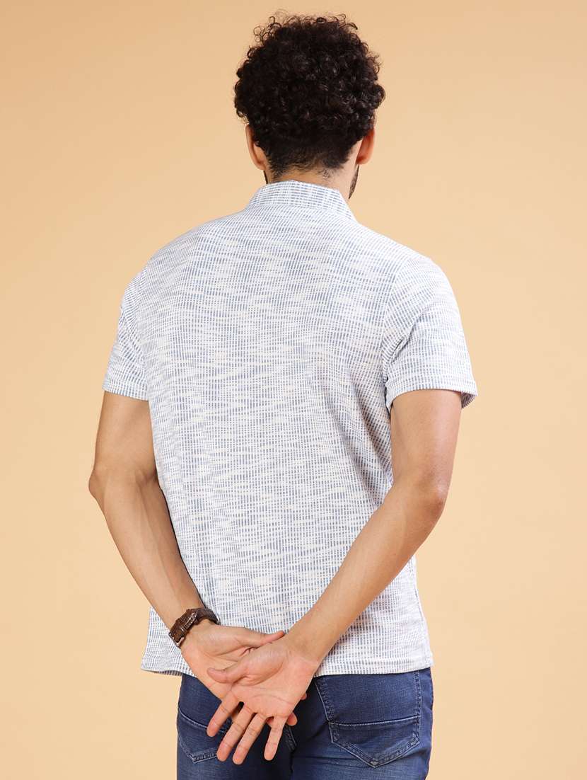 men self design short sleeve regular fit casual shirt - 21964243 -  Standard Image - 3