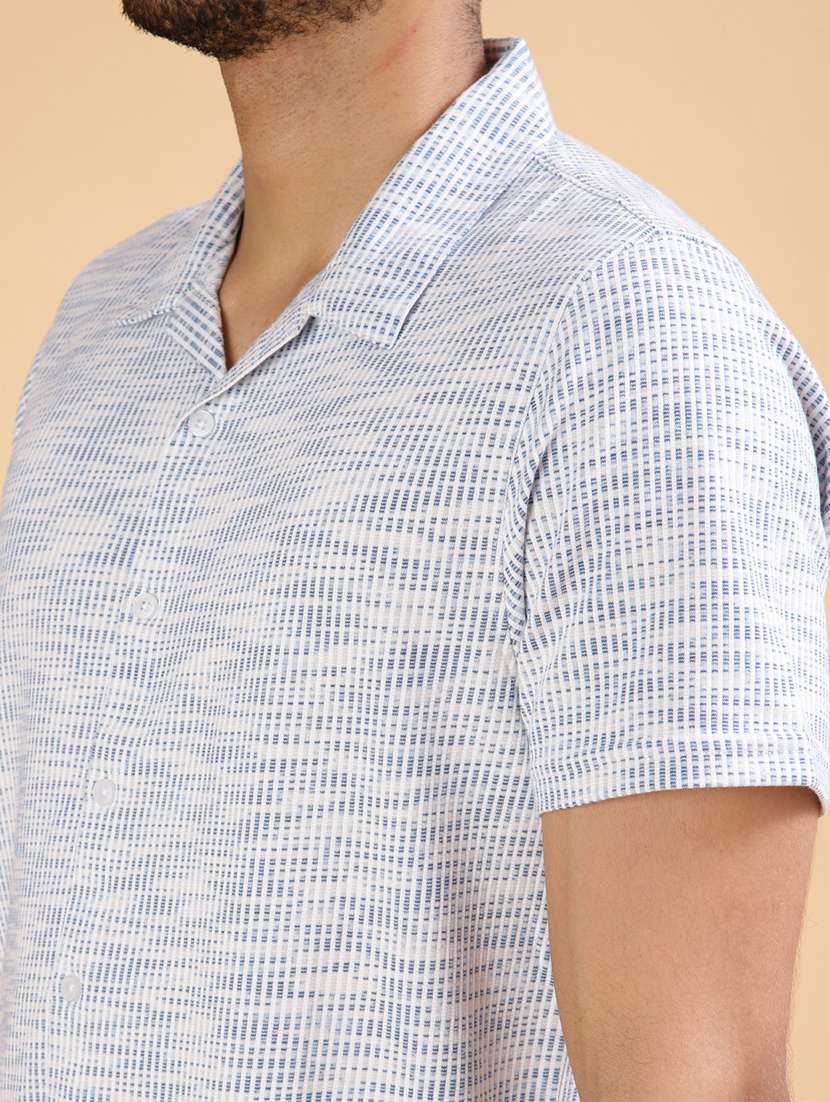 men self design short sleeve regular fit casual shirt - 21964243 -  Standard Image - 5