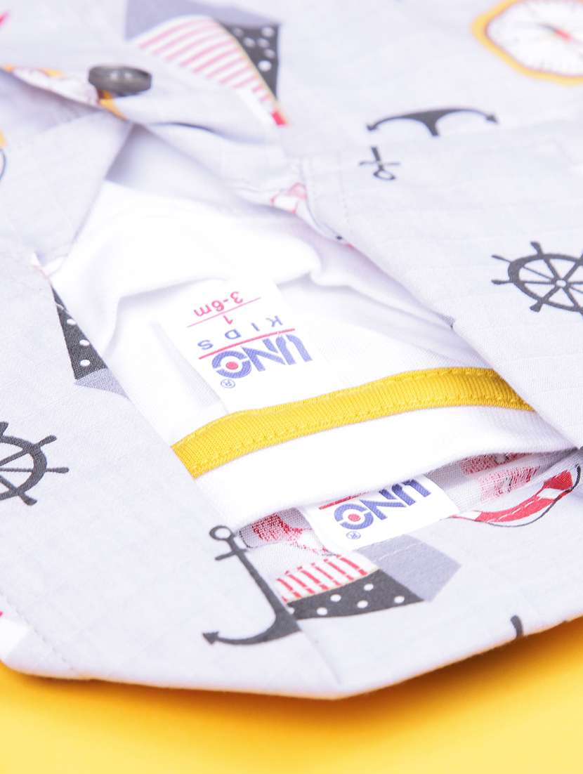 boys printed shirt & shorts co-ord set - 21964247 -  Standard Image - 3