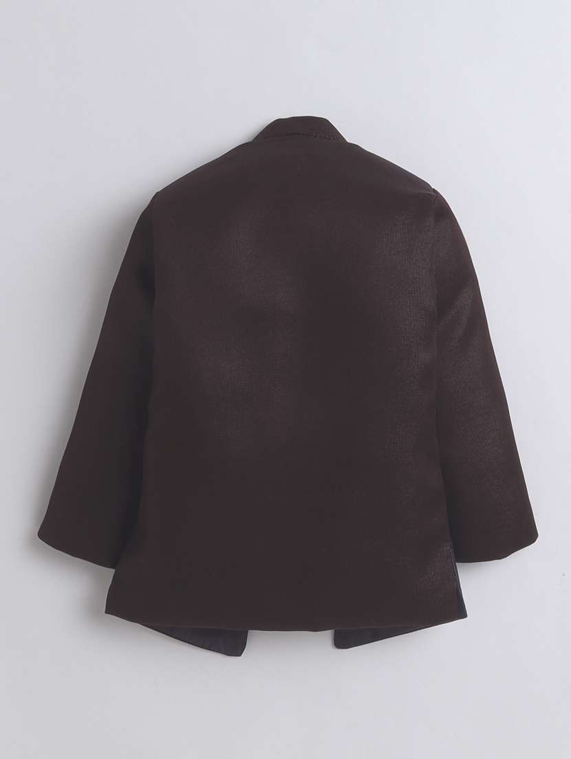 burgundy cotton blend full length sets twin & dungree - 21964309 -  Standard Image - 3