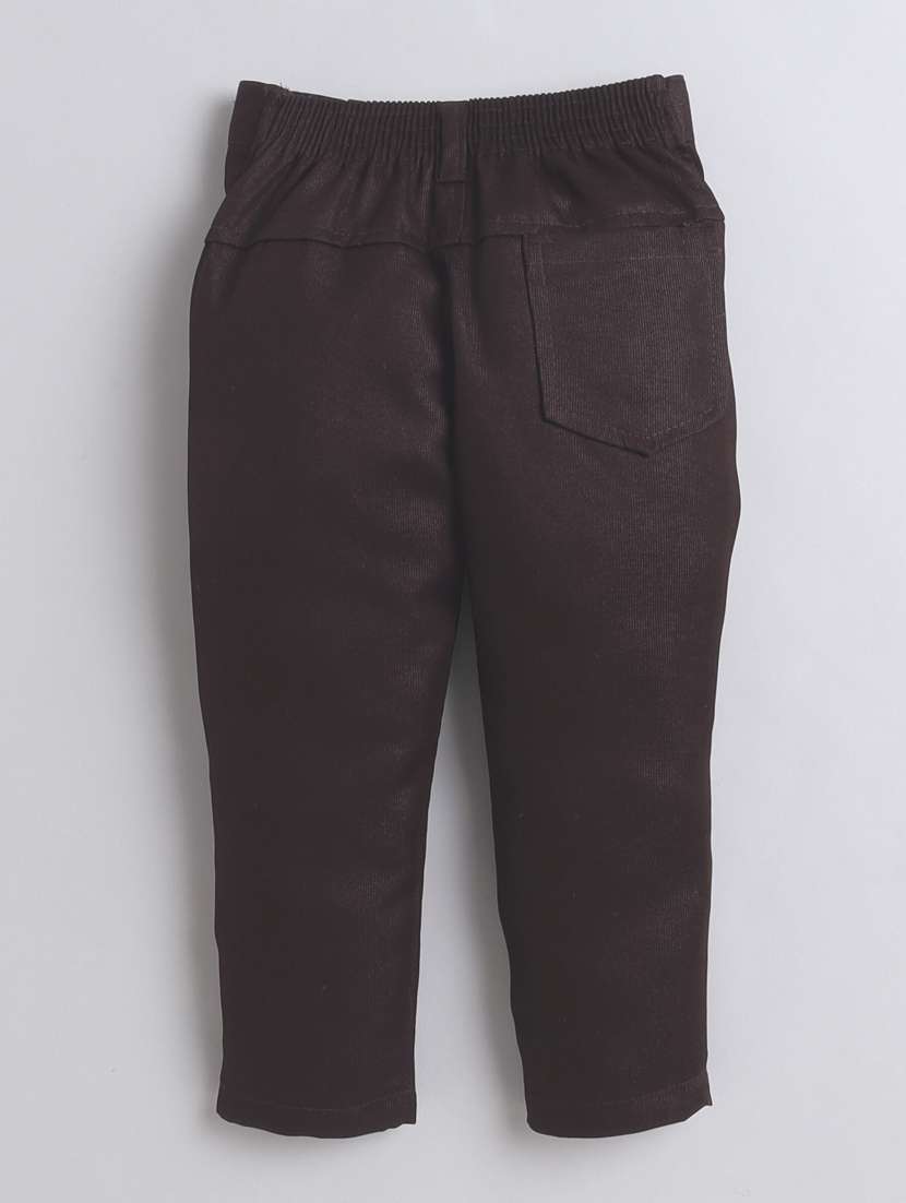 burgundy cotton blend full length sets twin & dungree - 21964309 -  Standard Image - 5