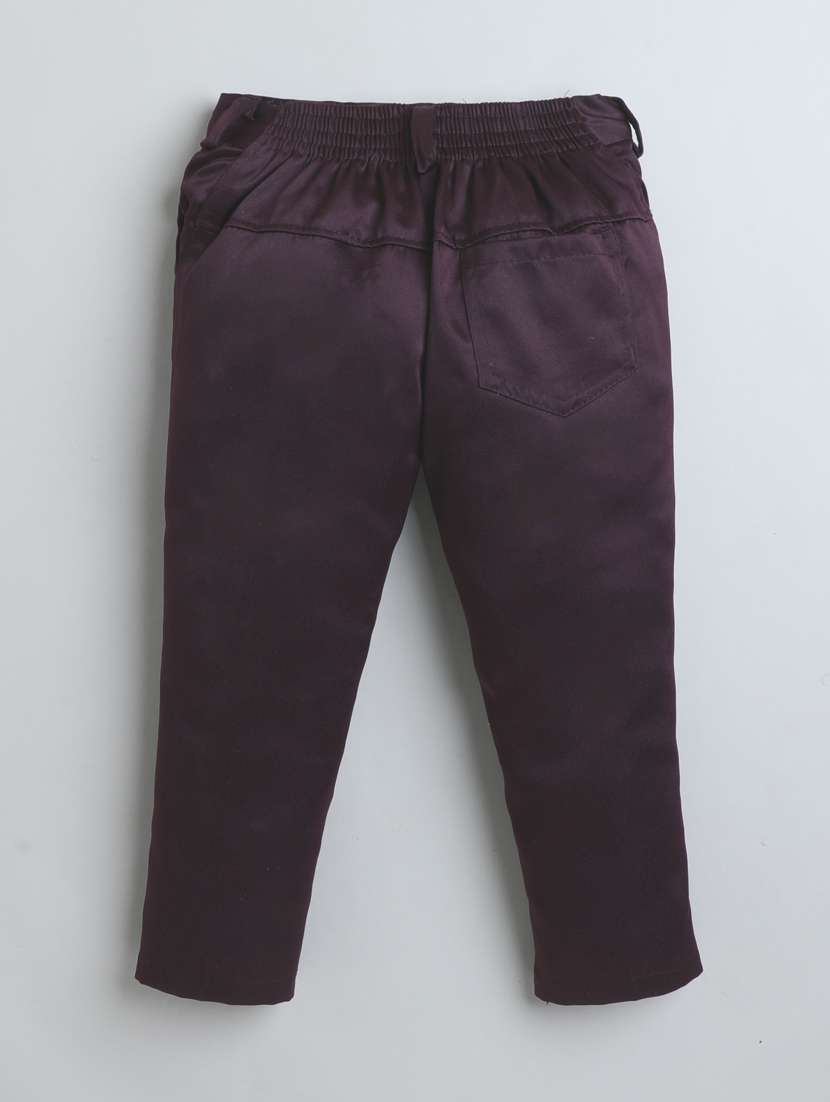 boys solid shirt and trouser with embellished wasitcoat set - 21964315 -  Standard Image - 5