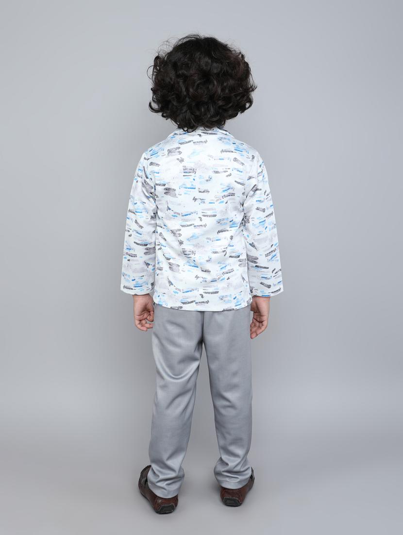 boys printed blazer and trouser set - 21964323 - Standard Image - 3