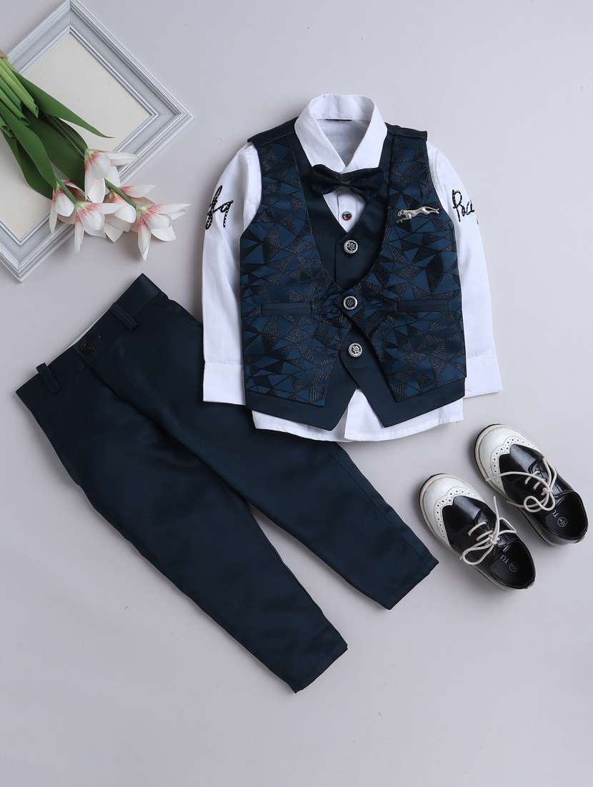 boys self designed waistcoat and trouser set - 21964390 -  Zoom Image - 0