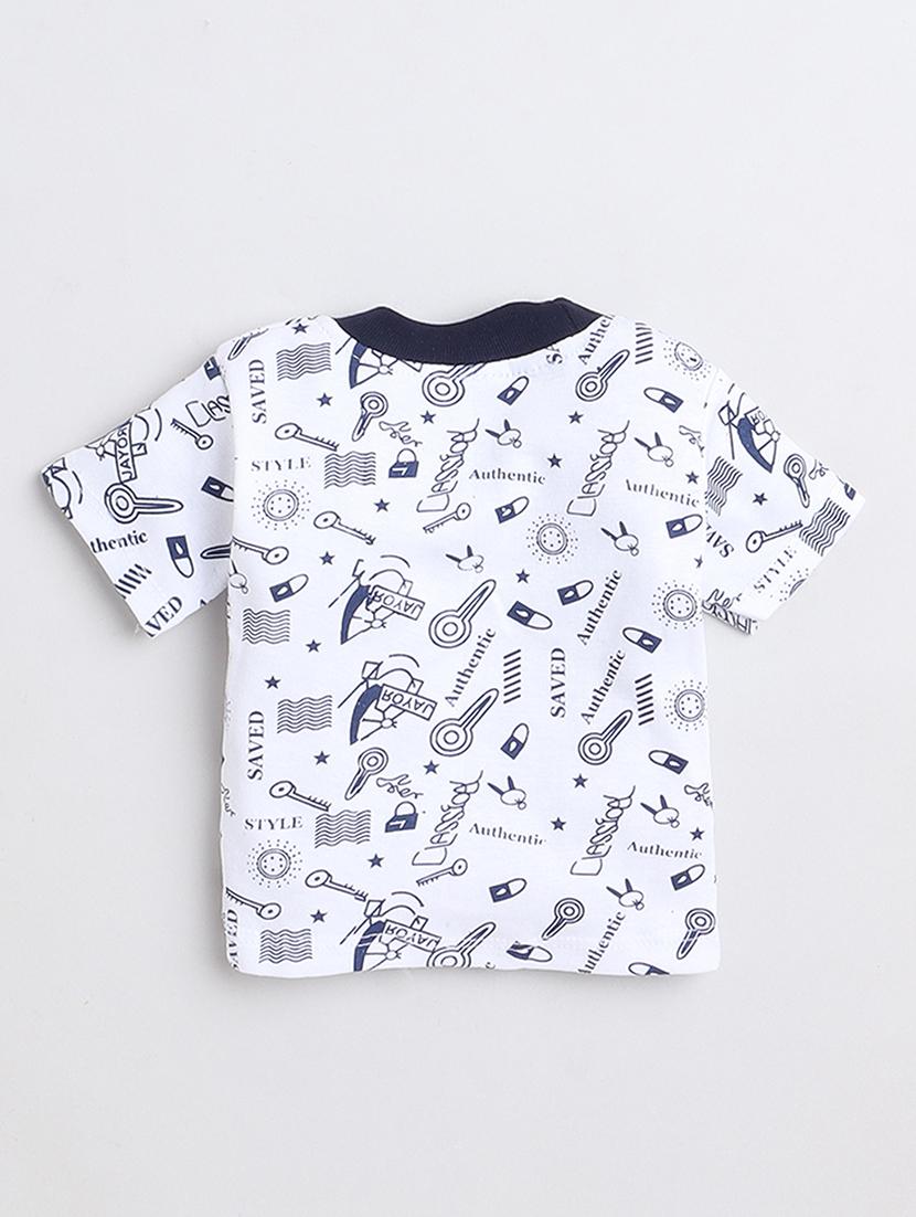 boys printed t-shirt and dungree set - 21964472 - Standard Image - 3