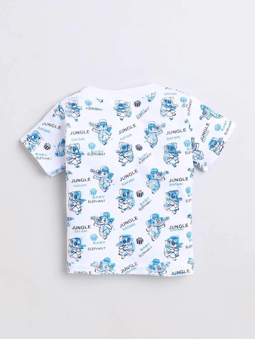 boys printed t-shirt and dungree set - 21964477 -  Standard Image - 3