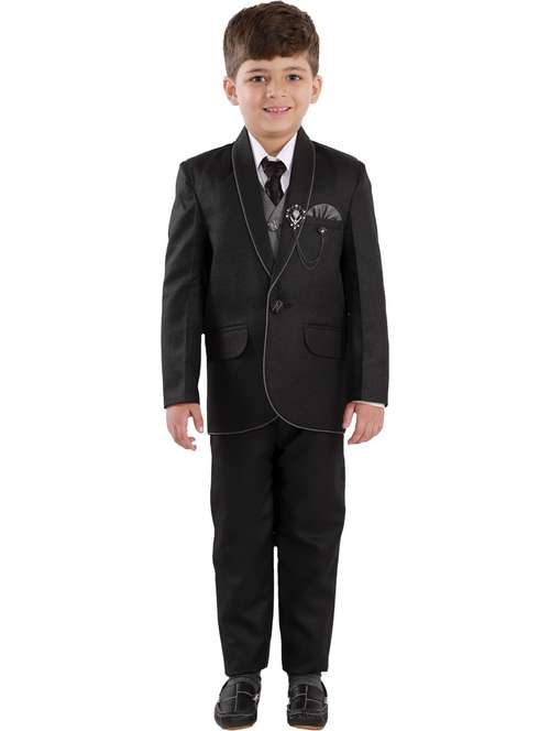 boys solid long sleeve three-piece suit set - 21964525 -  Standard Image - 0