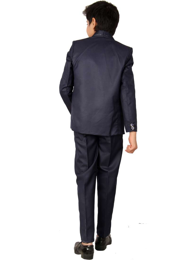 boys solid long sleeve three-piece suit set - 21964533 -  Standard Image - 3