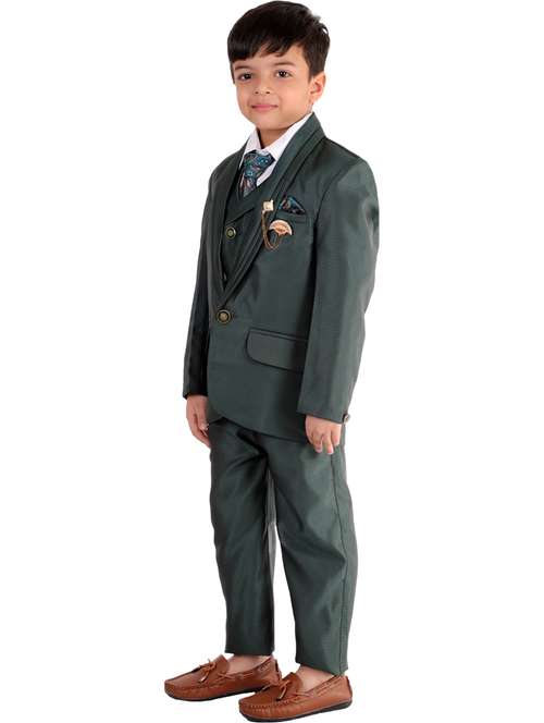boys solid long sleeve three-piece suit set - 21964550 -  Standard Image - 0