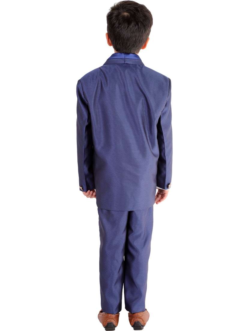 boys solid long sleeve three-piece suit set - 21964552 -  Standard Image - 3