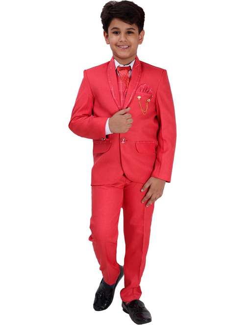 boys solid long sleeve three-piece suit set - 21964561 -  Standard Image - 0