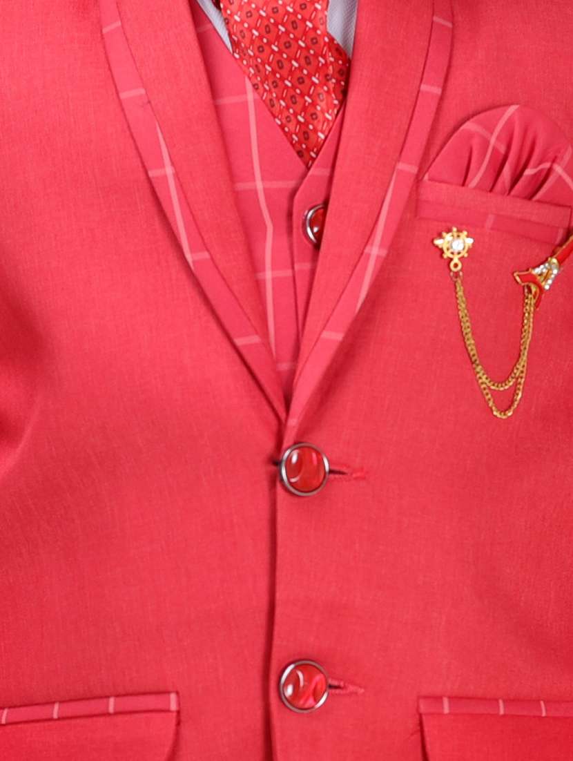 boys solid long sleeve three-piece suit set - 21964561 -  Standard Image - 3