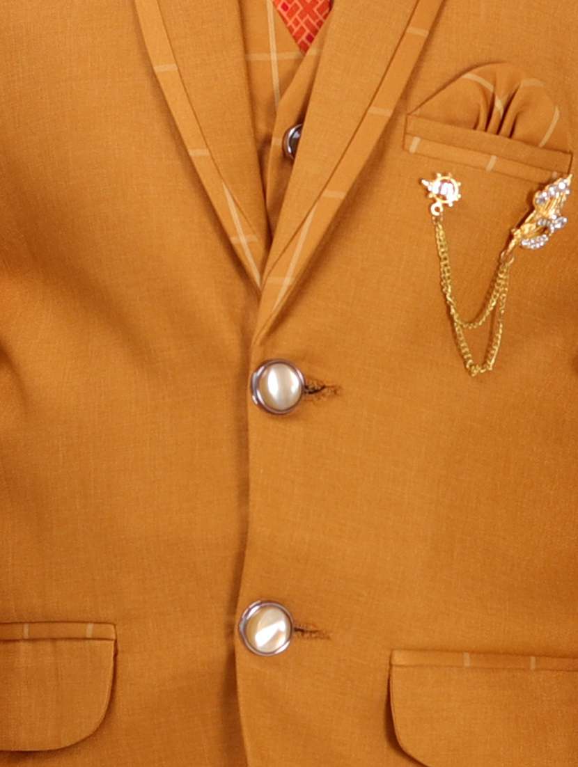 boys solid long sleeve three-piece suit set - 21964562 -  Standard Image - 3