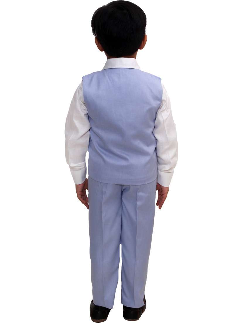 boys solid waistcoat and trouser set - 21964610 -  Standard Image - 3