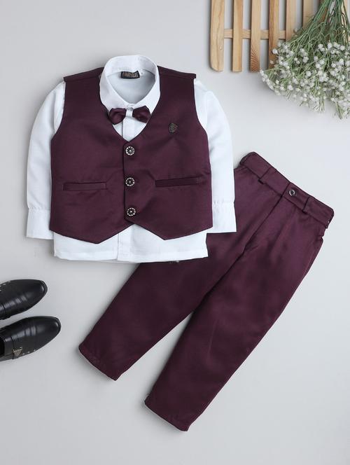 purple cotton blend suit sets twin & dungree - 21964666 -  Standard Image - 0
