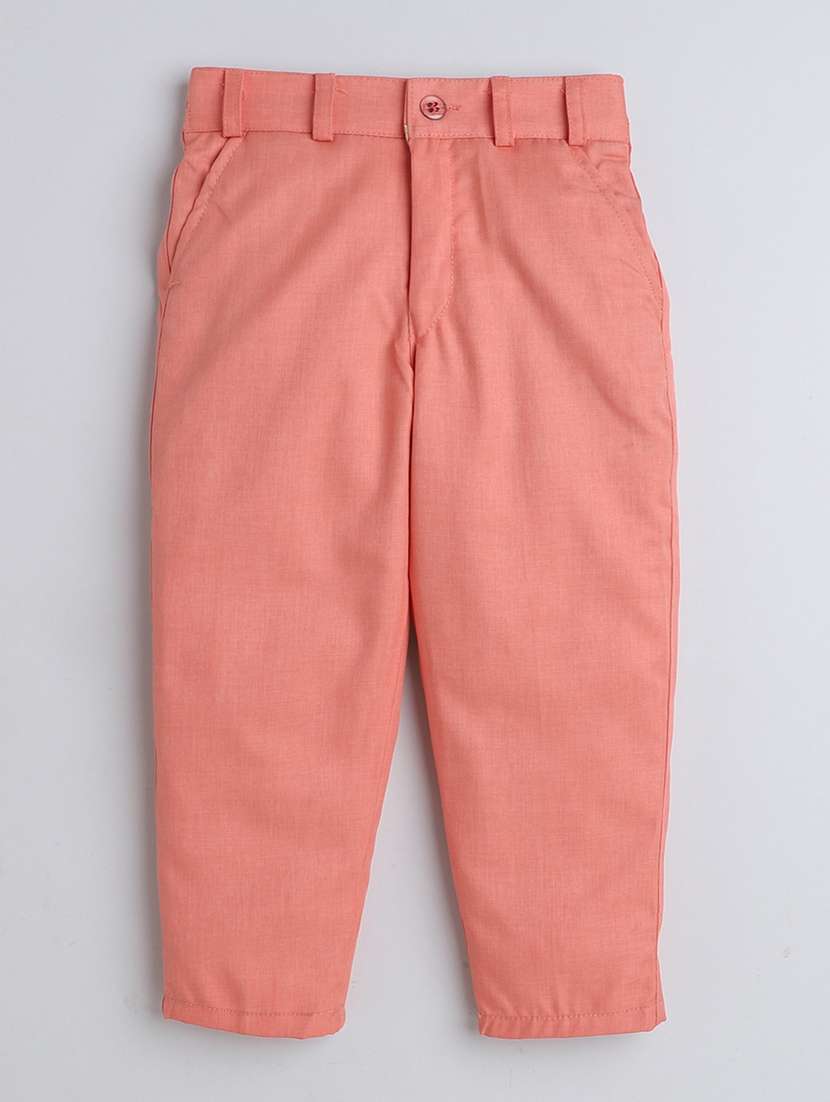 boys solid shirt and trouser with waistcoat  - 21964670 -  Standard Image - 3