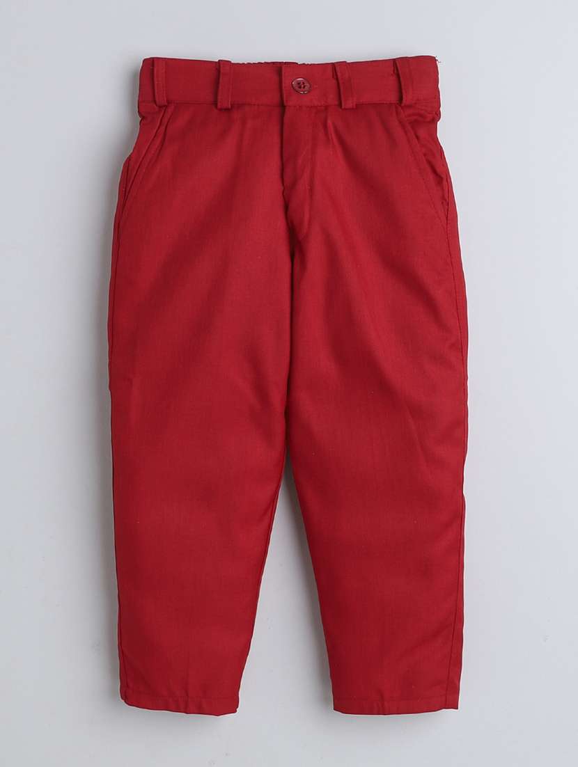 boys solid shirt and trouser with waistcoat  - 21964671 -  Standard Image - 3