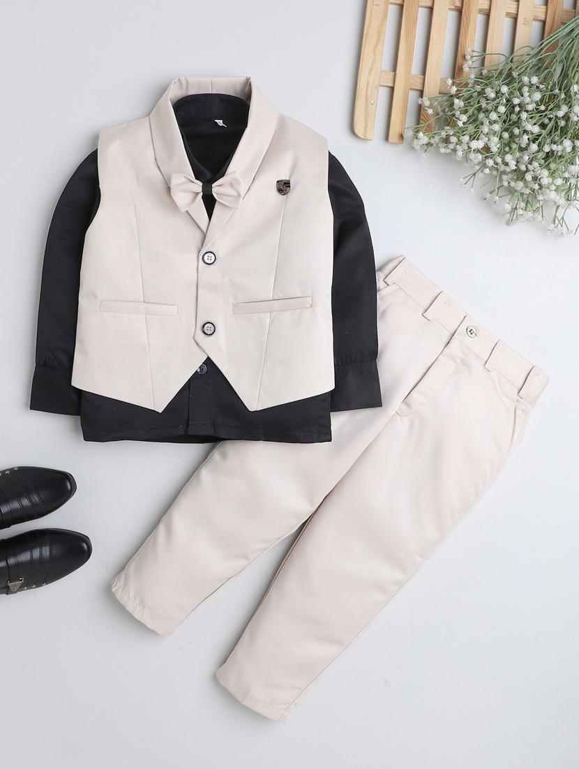 boys shirt and trouser with waistcoat and bow tie - 21964680 -  Zoom Image - 0