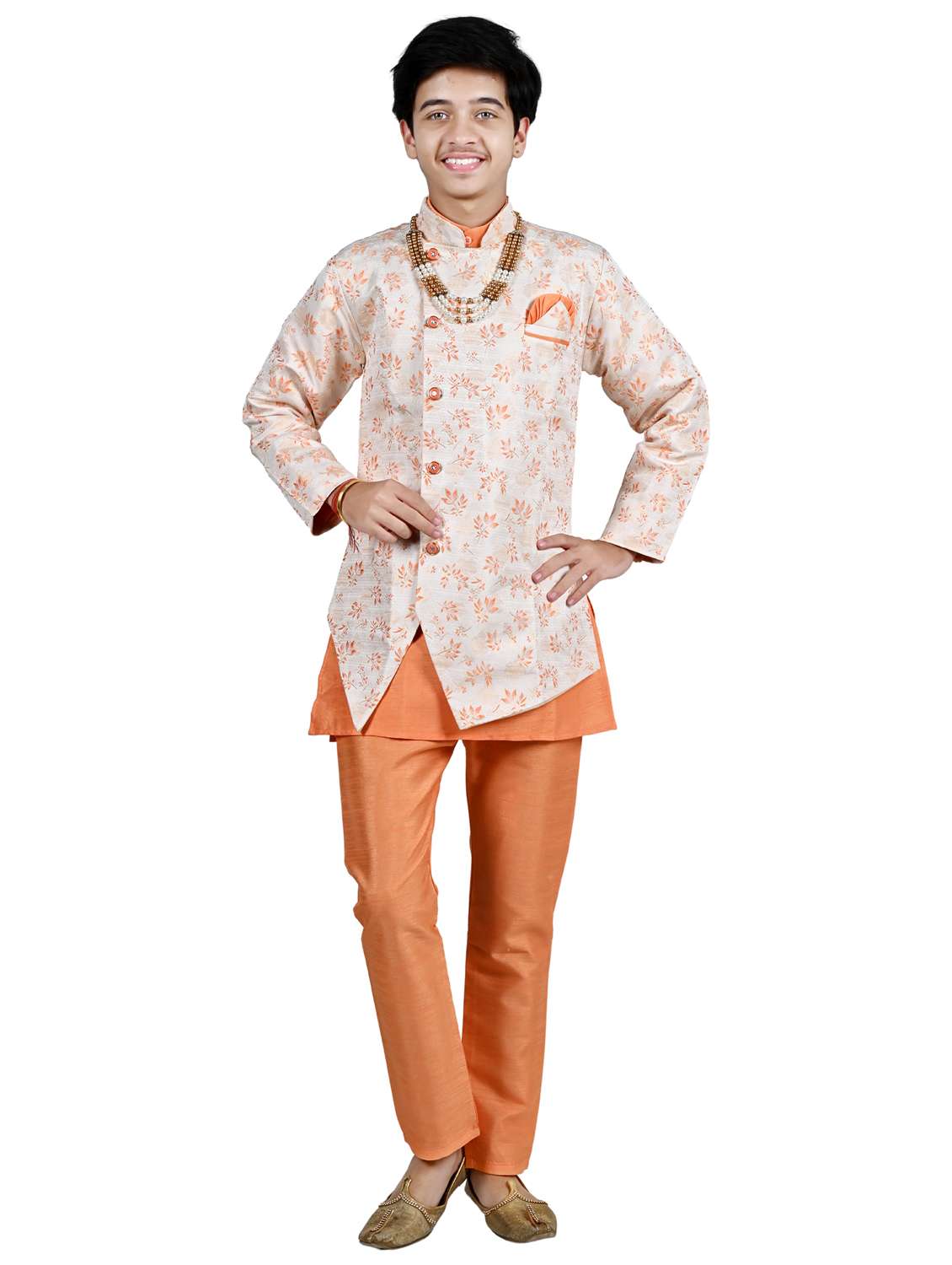 boys floral print sherwani with pant set - 21964781 - Zoom Image - 0