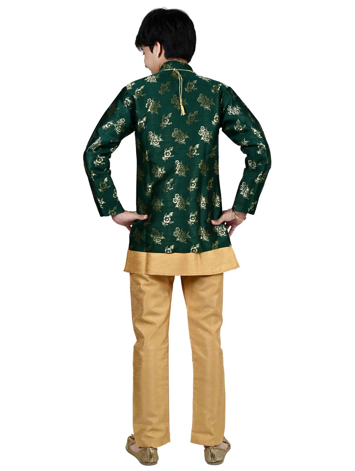 boys floral print long sleeve sherwani - 21964783 - Standard Image - 3