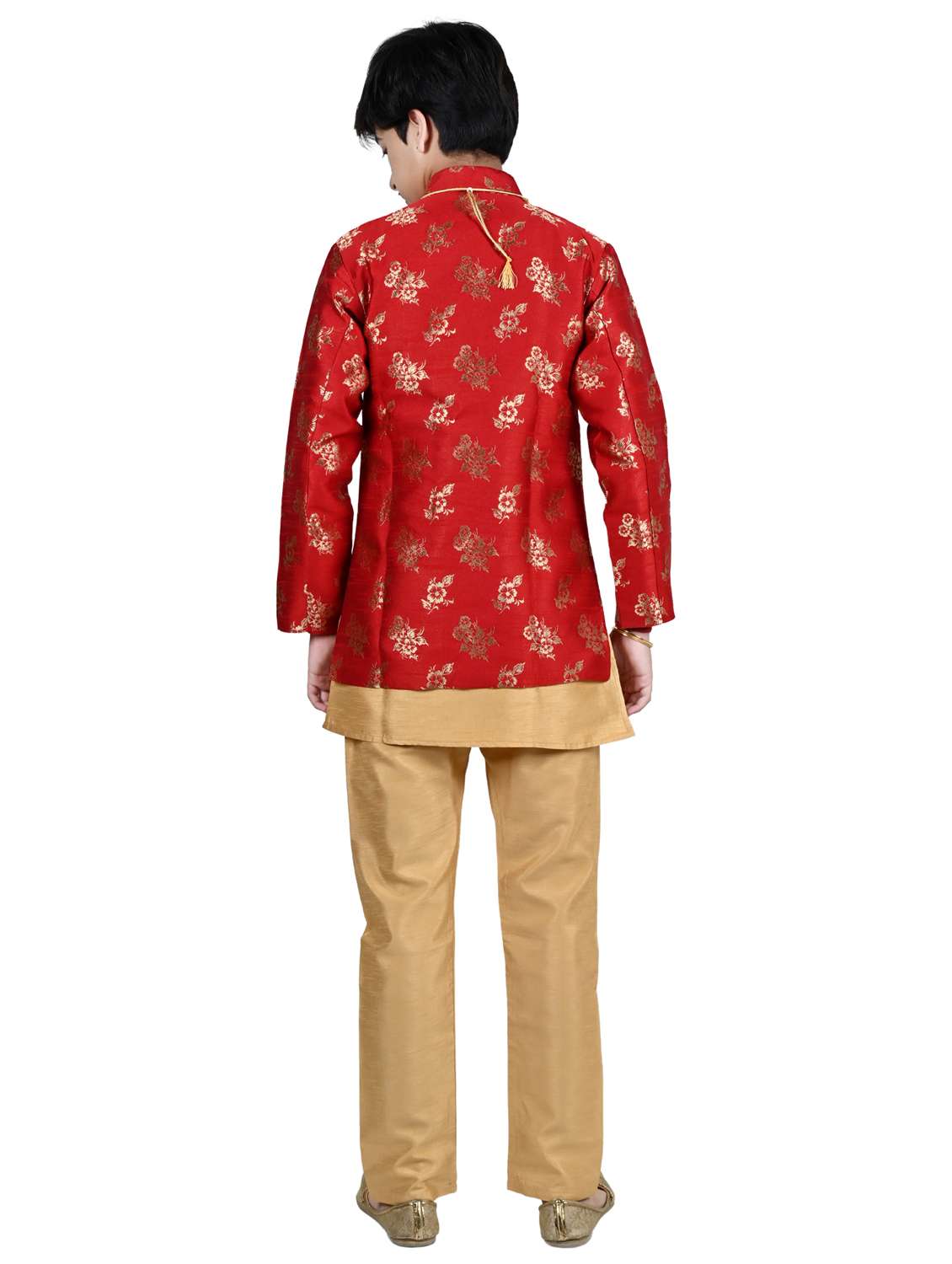 boys floral print long sleeve sherwani - 21964785 - Standard Image - 3