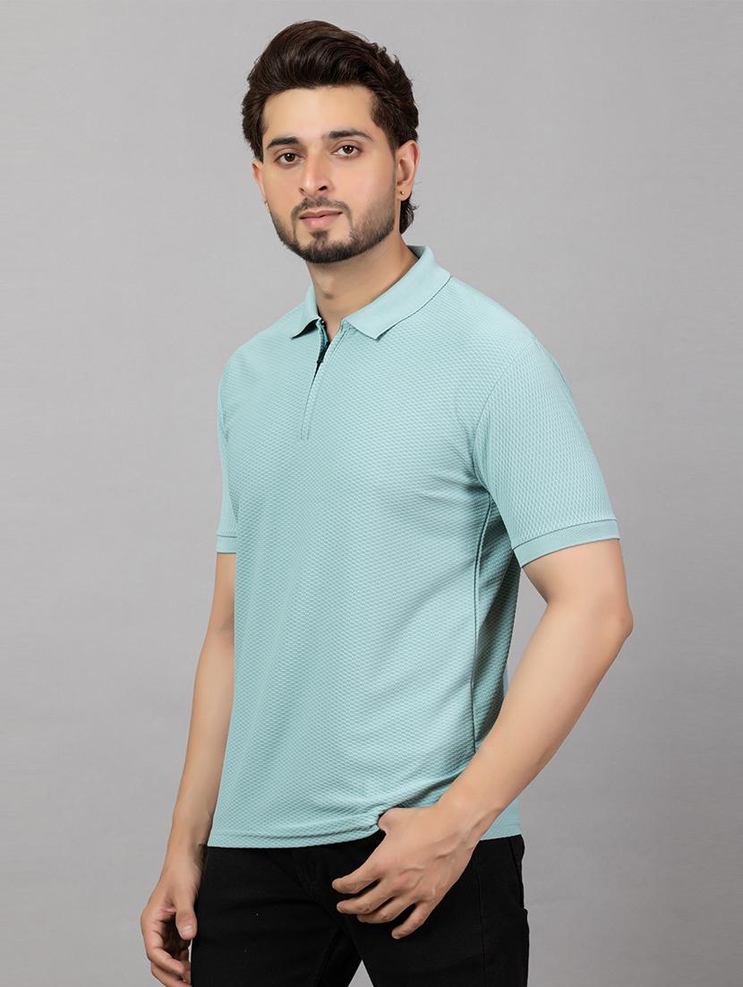 men self design short sleeve slim fit polo t-shirt - 21964811 -  Zoom Image - 0
