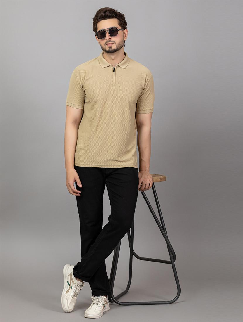 men self design short sleeve slim fit polo t-shirt - 21964813 - Standard Image - 3