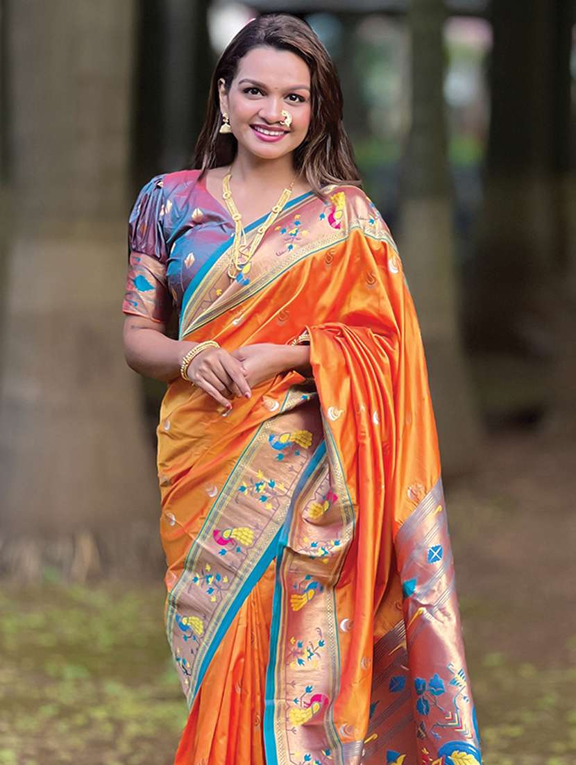 women self design paithani saree with blouse - 21964816 -  Standard Image - 3