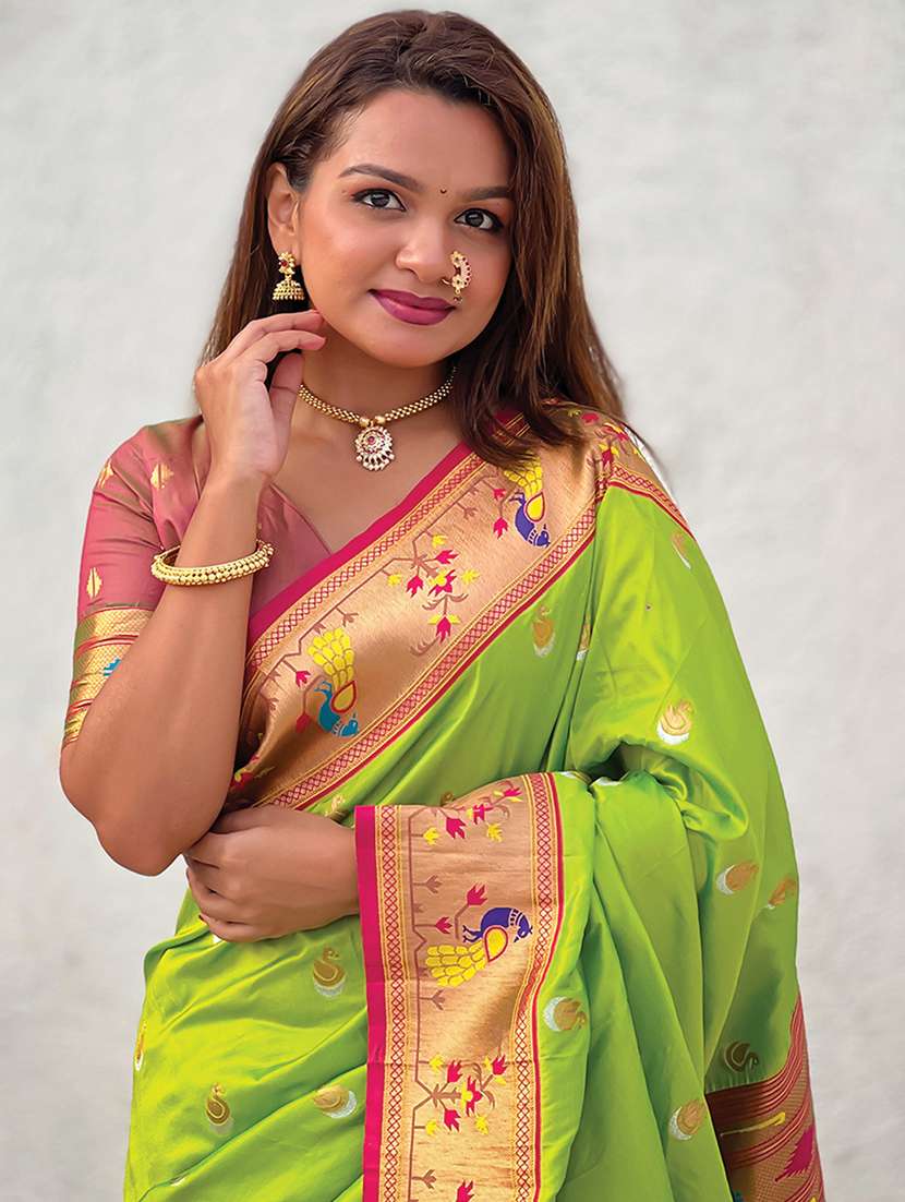 women self design paithani saree with blouse - 21964817 -  Standard Image - 3