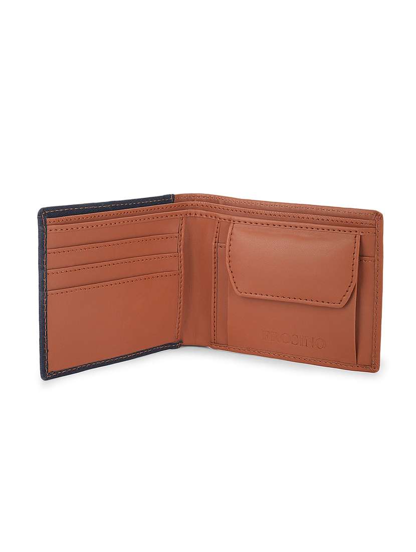 men navy blue textured bi-fold wallet - 21964824 -  Standard Image - 3