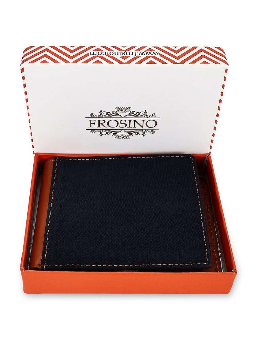 men navy blue textured bi-fold wallet - 21964824 -  Standard Image - 5