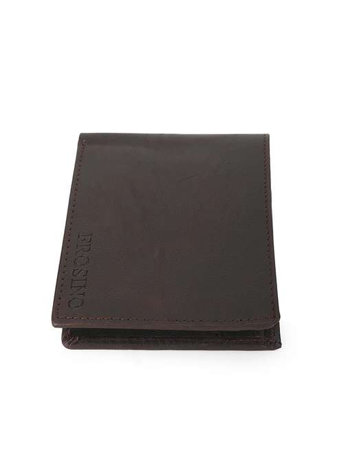 men brown solid bi-fold wallet - 21964826 - Standard Image - 0