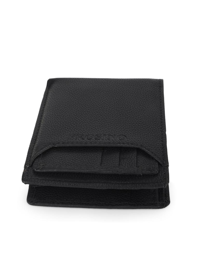 men black leatherette bifold wallet - 21964829 -  Zoom Image - 0