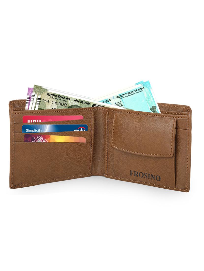 men brown bi-fold genuine leather wallet - 21964833 - Standard Image - 3