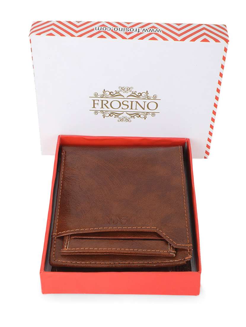 men tan leatherette bifold wallet - 21964835 - Standard Image - 5