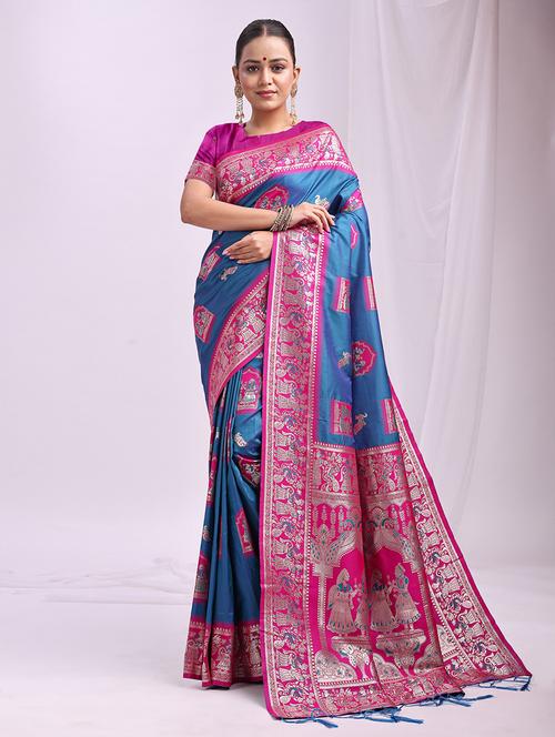 women self design banarasi saree with blouse - 21964868 - Standard Image - 0