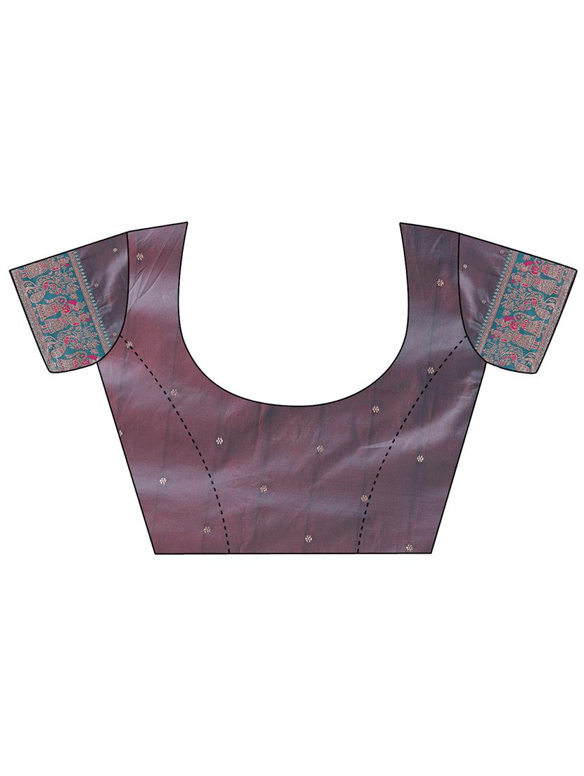 women self design banarasi saree with blouse - 21964872 - Standard Image - 5