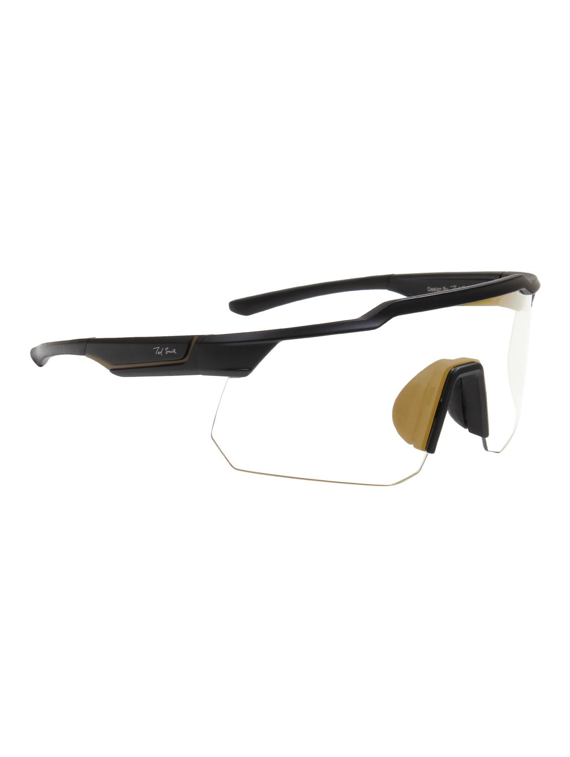 men's black wrap-around frame sports sunglasses - 21964954 - Standard Image - 3