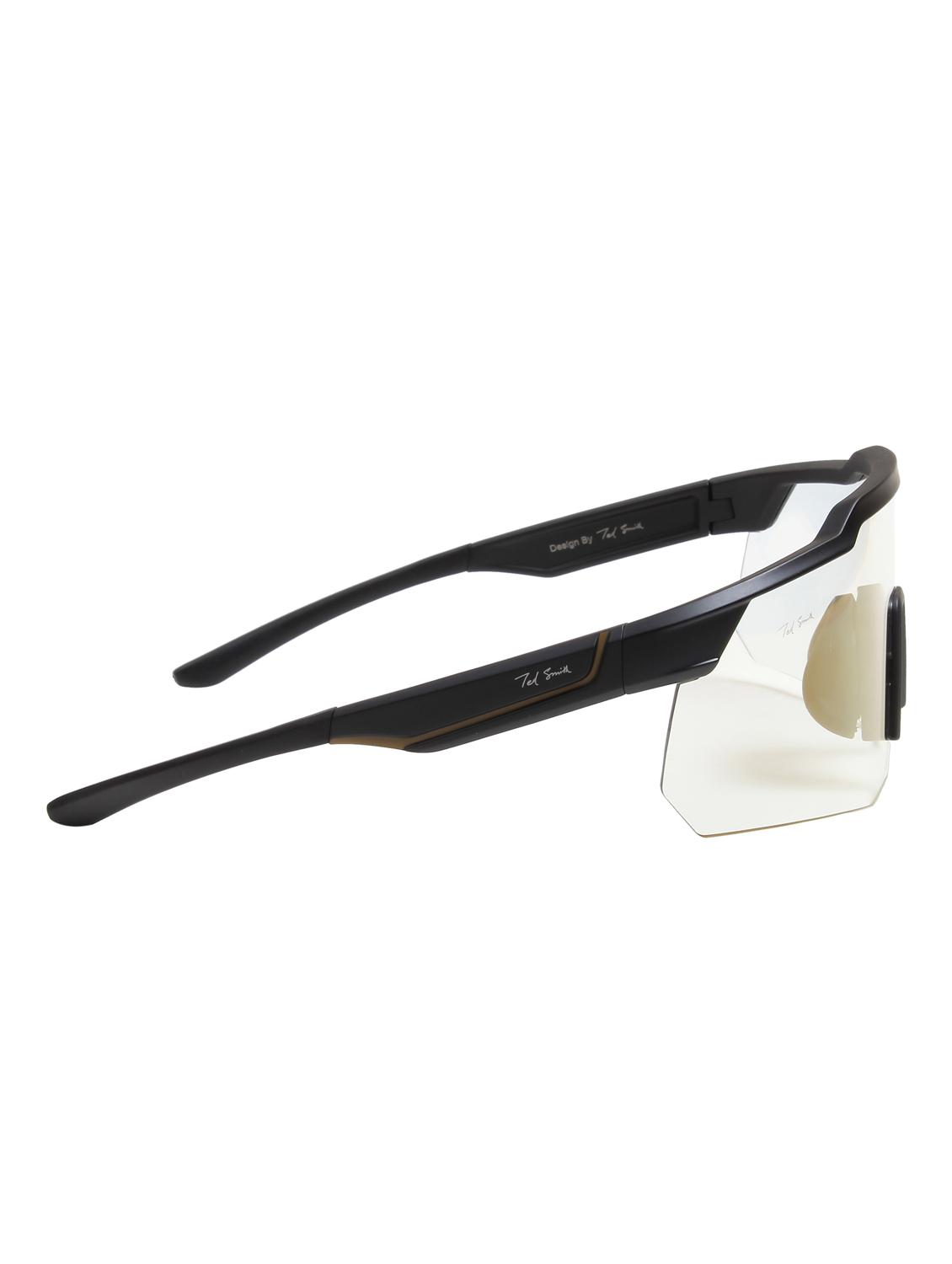 men's black wrap-around frame sports sunglasses - 21964954 - Standard Image - 5