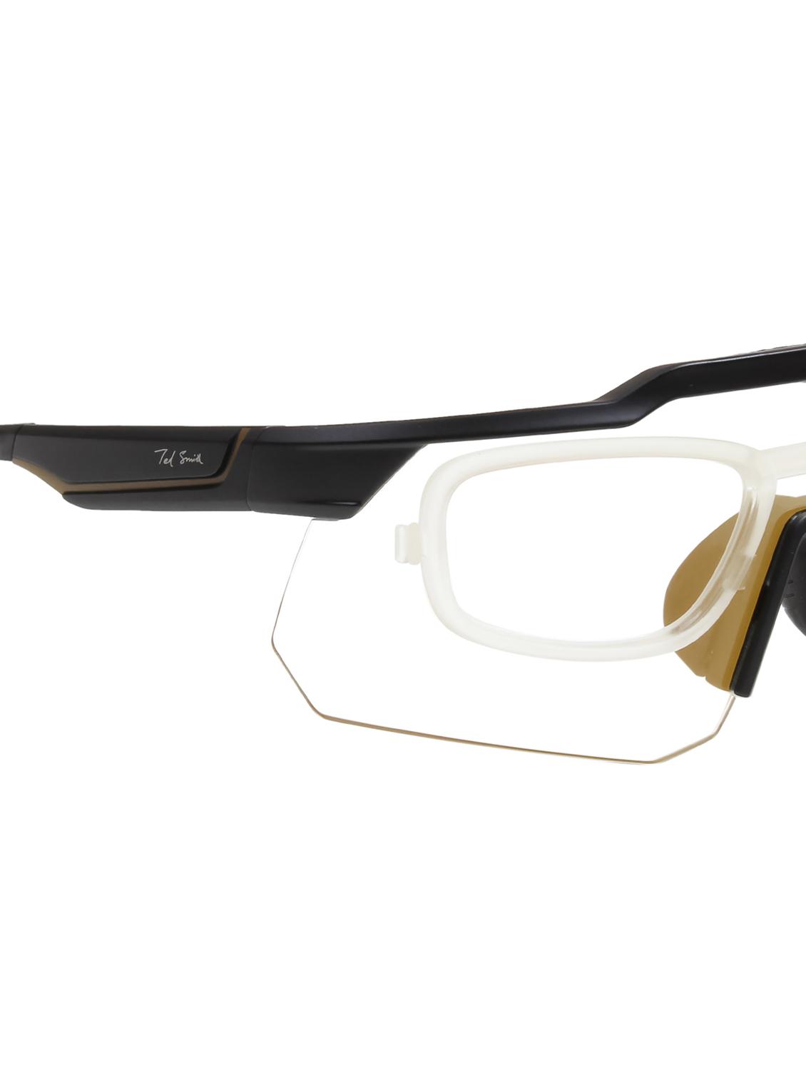 men's black wrap-around frame sports sunglasses - 21964954 - Standard Image - 8