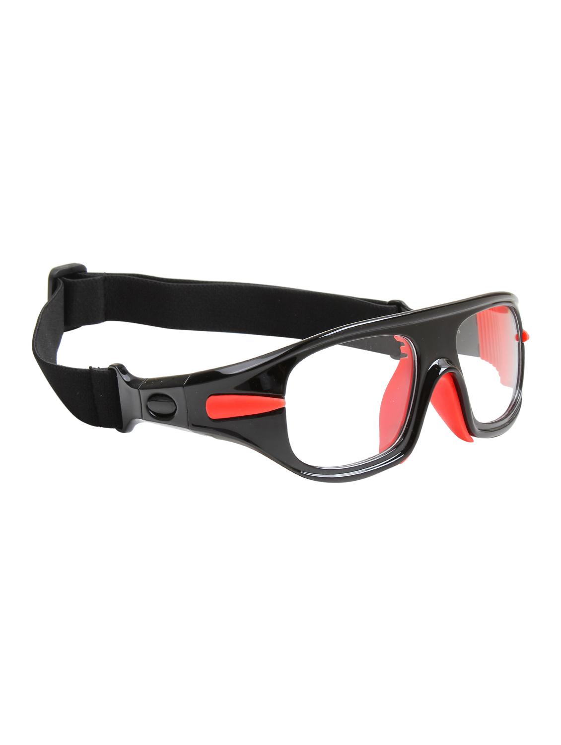 unisex black-red wrap around sports sunglasses - 21964960 - Standard Image - 5