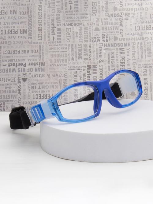 unisex blue rectangular sports sunglasses - 21964962 - Standard Image - 0