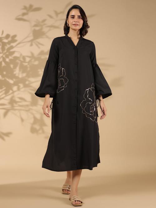 women embroidered bell sleeve a-line ethnic dress - 21964997 -  Standard Image - 0