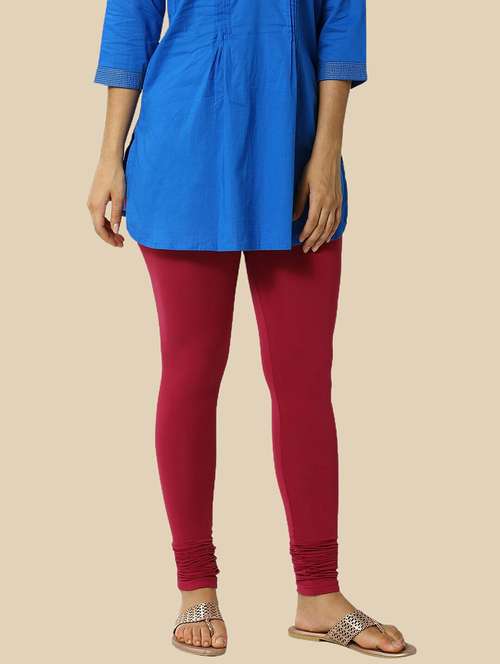 women solid mid rise full length legging - 21965026 -  Standard Image - 0
