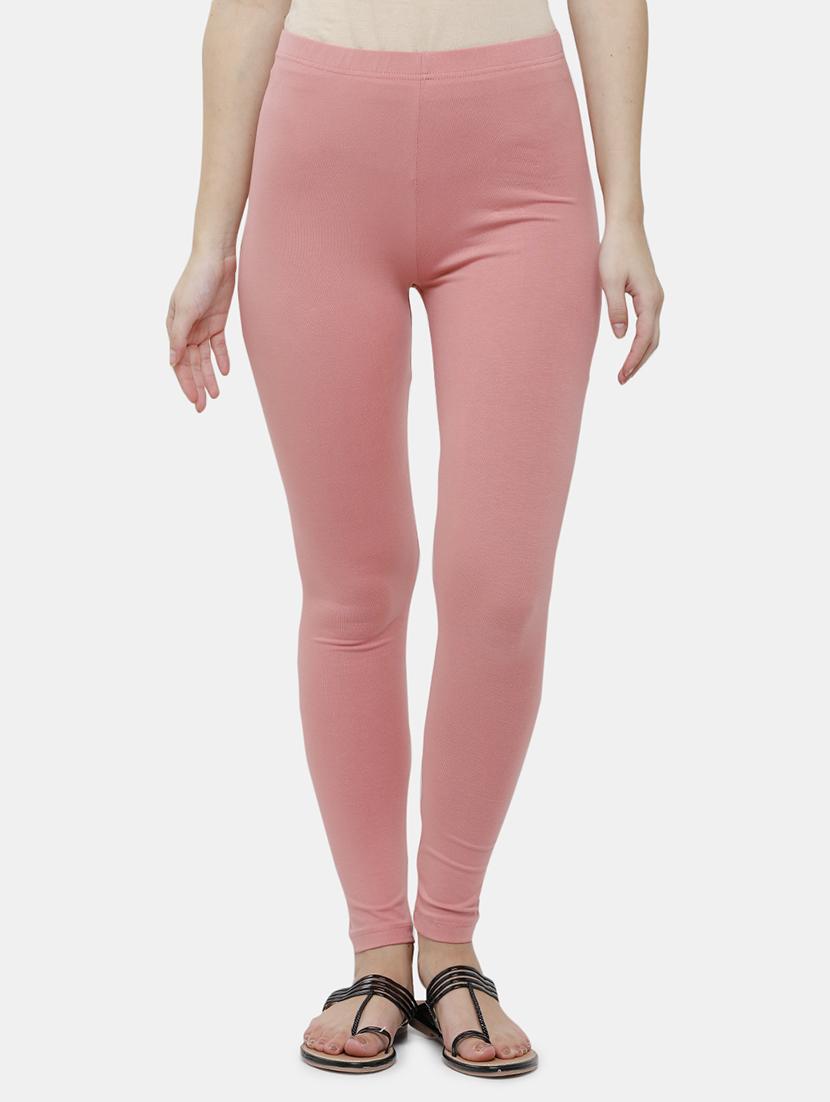 women solid mid rise ankle length legging