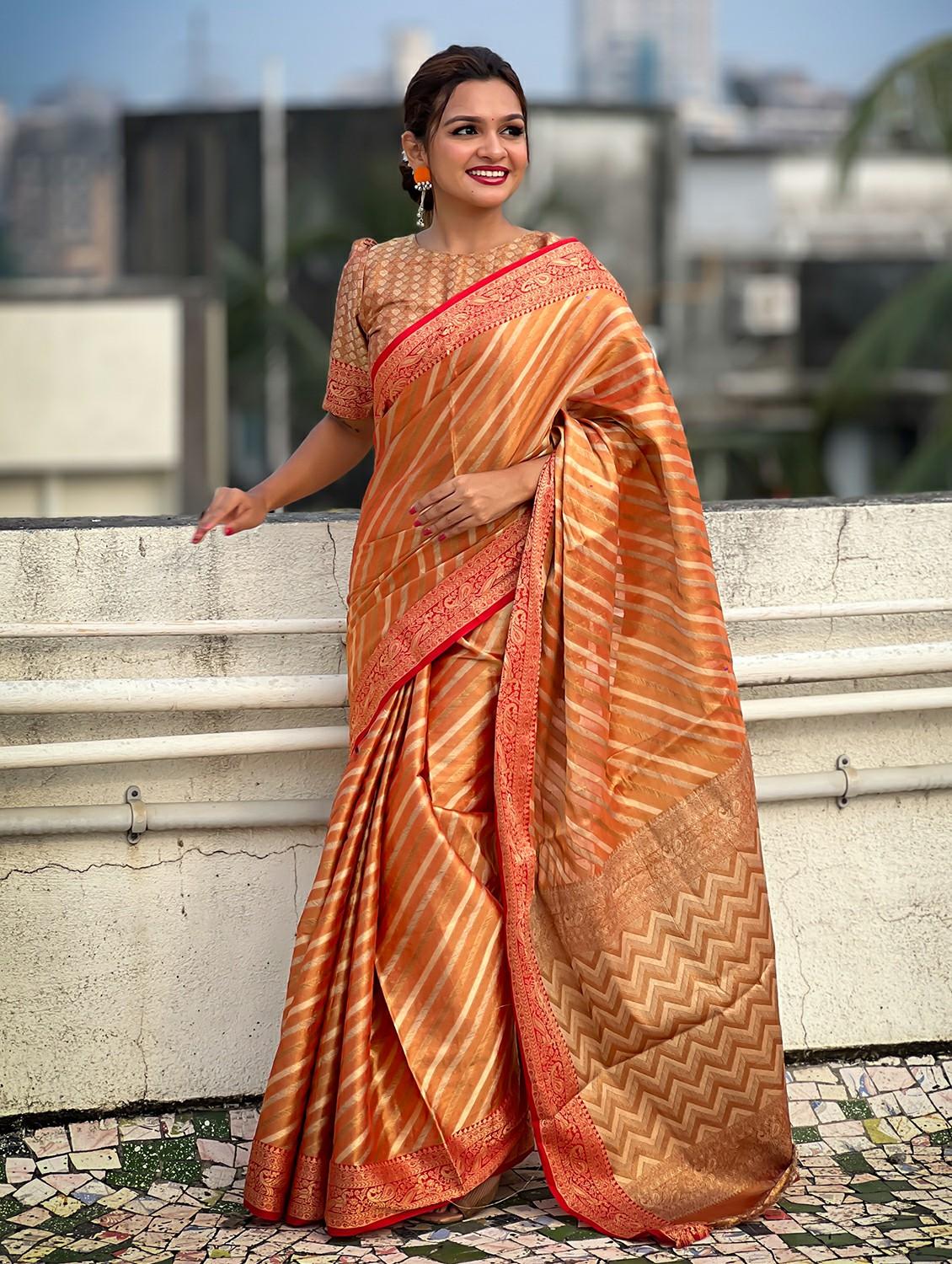 women self design banarasi saree with blouse - 21965075 -  Zoom Image - 0