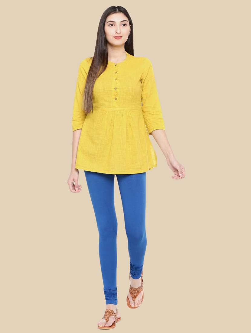 women solid mid rise full length legging - 21965130 -  Standard Image - 5